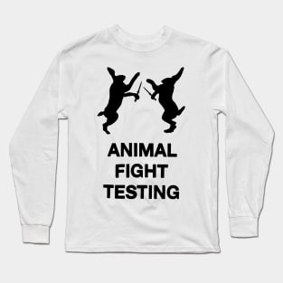 Animal Fight Testing White Long Sleeve T-Shirt